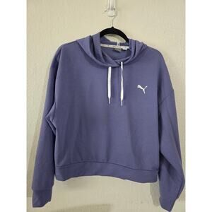 PUMA womens pull over long sleeve cropped hoodie size M